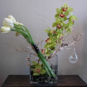 modern tulips arrangement