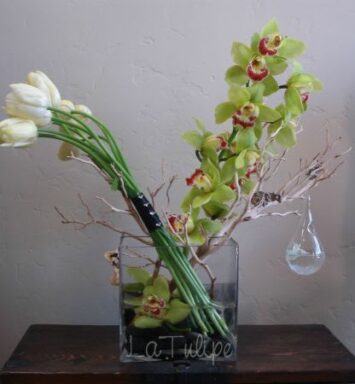 modern tulips arrangement