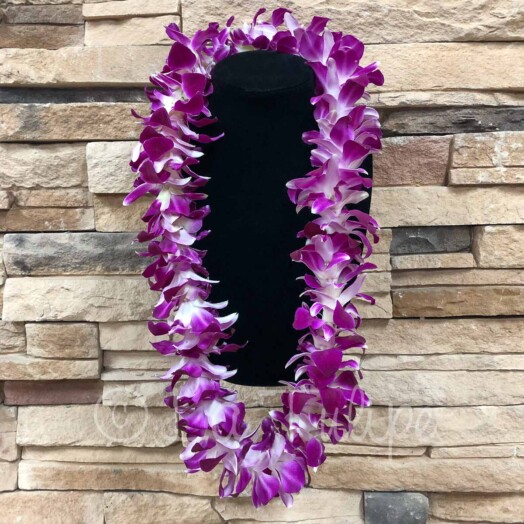 Double Bombay Purple Orchid Hawaiian Lei