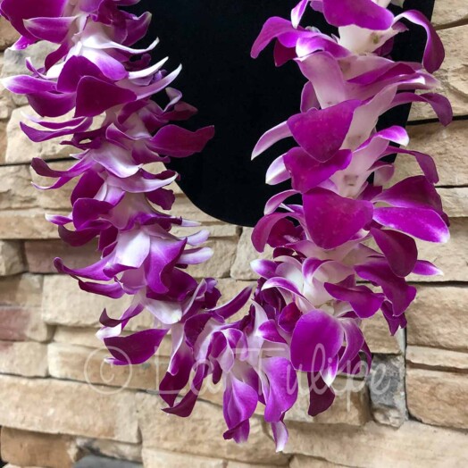 Double Bombay Purple Orchid Hawaiian Lei